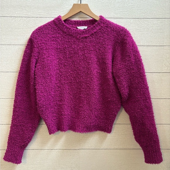 SAGE THE LABEL Celinda Fuzzy Sweater – Magenta | Size Small - Picture 4 of 8